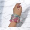 Faganiya special Glass bangles with Stone work - Multicolor (Set of 12)